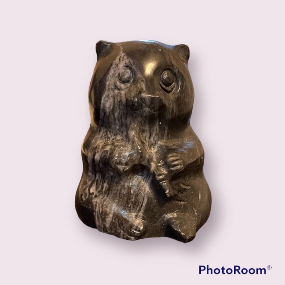 Zebra Marble Panda Carving